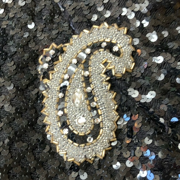 Vintage Neiman Marcus Black Sequin Cardigan/jacket XL - Picture 12 of 14